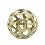 Metal 10" Cut-out Orb,gold