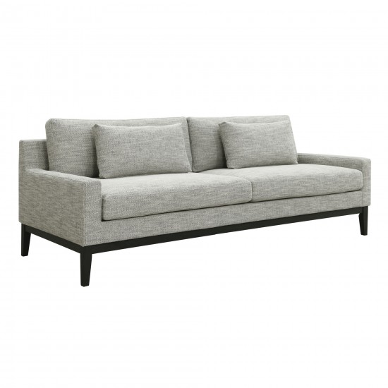 Wood, 3-seater Bolstered Sofa, Tan/black Kd