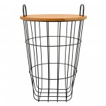 Metal 22"h Storage Basket, Brown