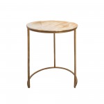 S/2 Metal Side Tables, Cream