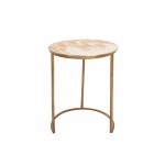 S/2 Metal Side Tables, Cream