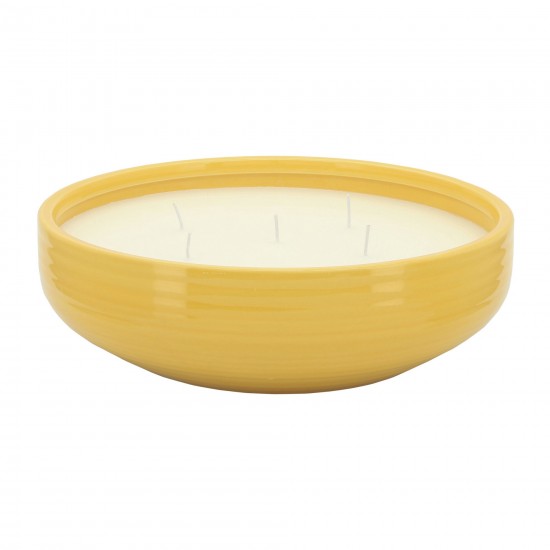 13" Bowl Citronella Candle By Liv & Skye 60oz, Yellow