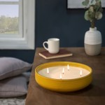 13" Bowl Citronella Candle By Liv & Skye 60oz, Yellow