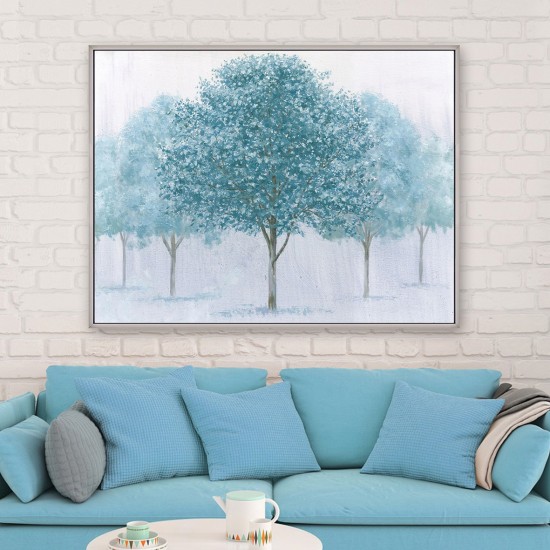 48x36 Handpainted Tree Canvas, Green