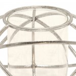 S/2 6" Orb Candle Holder , Silver