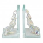 S/2 Crystal Diamond Bookends, Rainbow