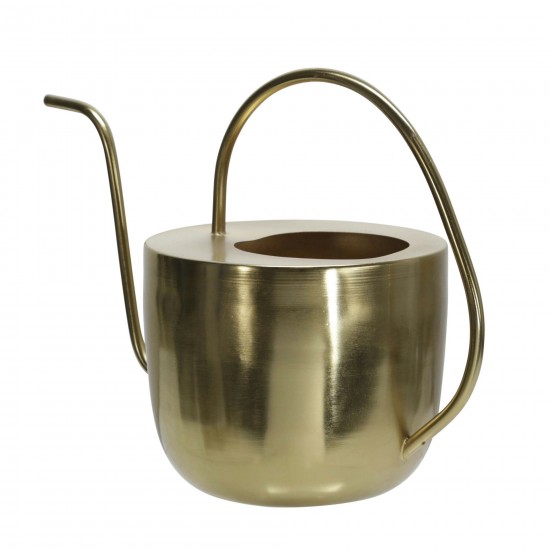 Metal 11" Flat Top Watering Can, Gold