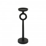 13"h Metal Candle Holder, Black