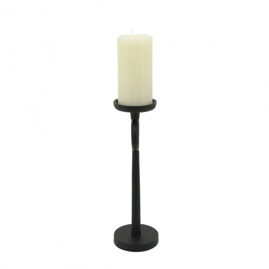 13"h Metal Candle Holder, Black