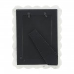 Marble, 4x6 Ribbon Crimp Photo Frame, White