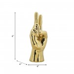 6"h Peace Sign Table Deco, Gold