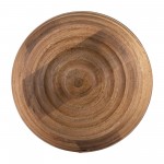 8" Wooden Orb W/ Ridges, Natural