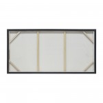 64x32 Handpainted Abstract Canvas, Blue/gold