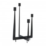 Metal, 14"h 4-candlesticks Holder, Black