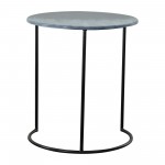 Metal, S/2 22/24" Round Side Tables, Ombre Black