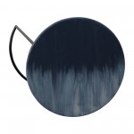 Metal, S/2 22/24" Round Side Tables, Ombre Black