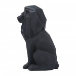 Resin 11"h Sitting Lion, Black