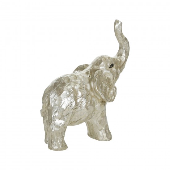 8" Elephant Figurine , Silver