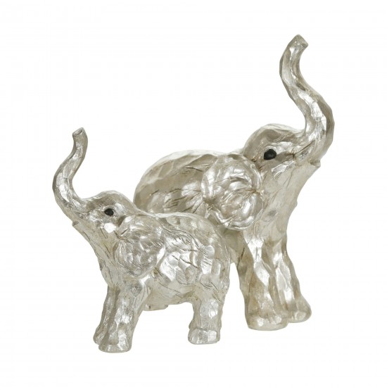 8" Elephant Figurine , Silver