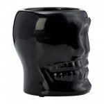 Cer, 5" Skull Scented Candle, Black 14oz