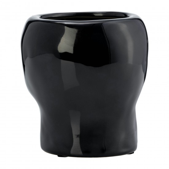 Cer, 5" Skull Scented Candle, Black 14oz