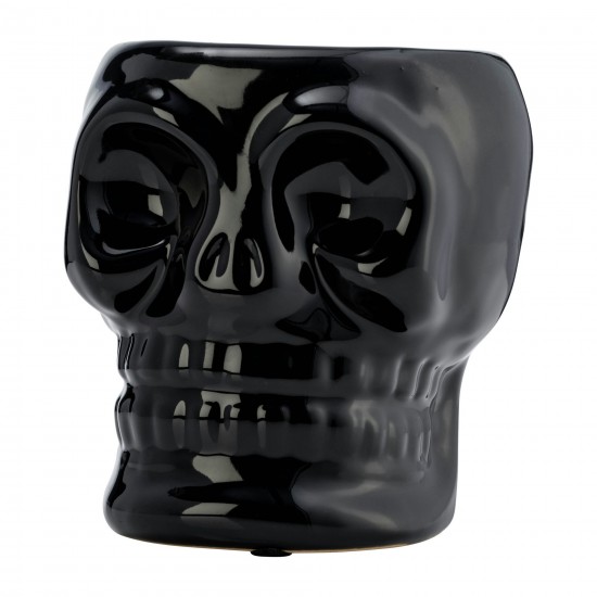 Cer, 5" Skull Scented Candle, Black 14oz