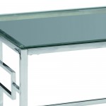 Silver Metal/glass Cocktail Table, Kd