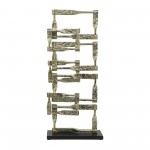 Metal, 17"h Stacking Squares, Gold