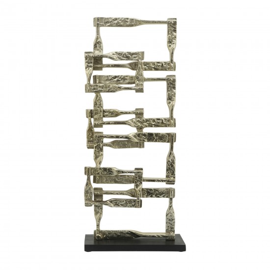 Metal, 17"h Stacking Squares, Gold