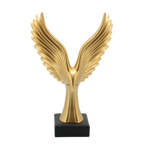 Resin 14"h Eagle Table Accent, Gold