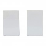 Cer, 6" Pouch Bookends, White
