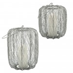 Metal, 13"h Wire Lantern, Silver