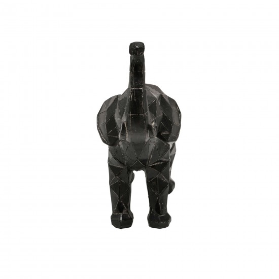 8" Elephant Figurine , Black