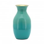 Metal 9" Olpe Vase, Green