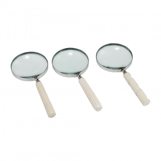 Metal/res,s/3 4",asrted Handle Magnifying Glass