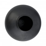 Cer, 15"h Bubble Vase, Black Volcanic