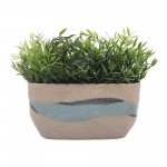 Cer, 10" Oval Planter, Tan