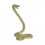 Metal 10"h Snake, Gold