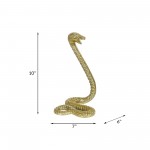 Metal 10"h Snake, Gold