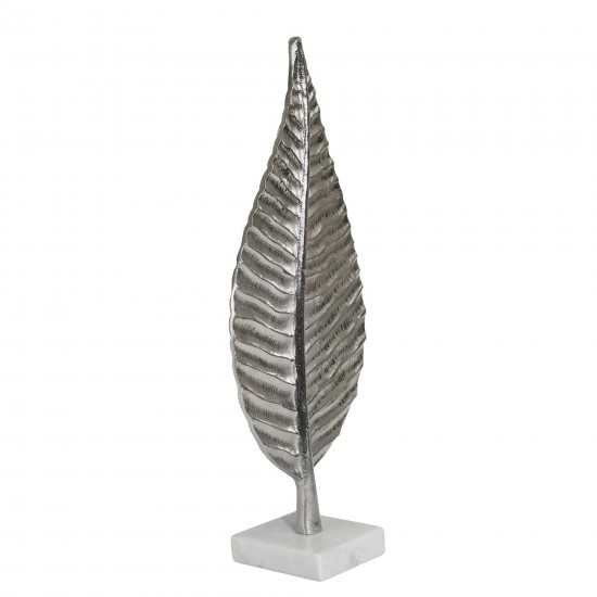 Aluminum 19" Leaf Decoration,silver