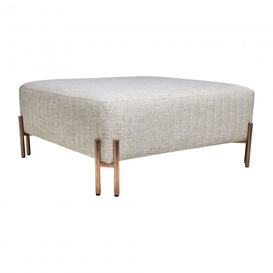 39x39 Square Ottoman, Ivory Kd