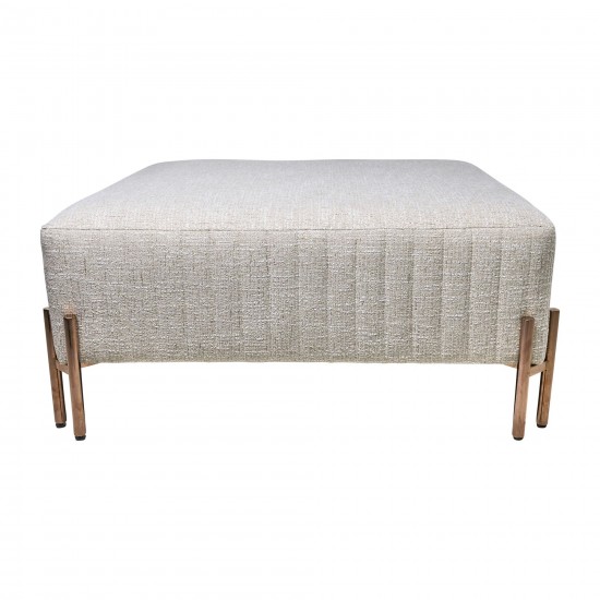 39x39 Square Ottoman, Ivory Kd