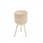 S/3 Bamboo Planters White Wash