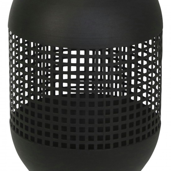 Metal 13" Cage Hurricane Lantern, Black