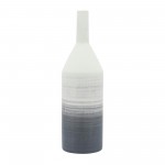 Cer, 22"h Matte 2 Tone Bottle Vase, Gray