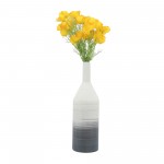 Cer, 22"h Matte 2 Tone Bottle Vase, Gray