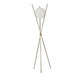 Metal 59" Tripod Orb Floor Lamp, Gold Kd