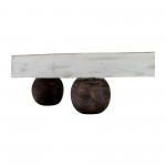 Wood, S/2 8/10"d Round Risers White Wash