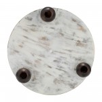 Wood, S/2 8/10"d Round Risers White Wash