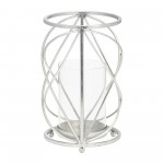 Metal 10" Hurricane Candle Holder,silver